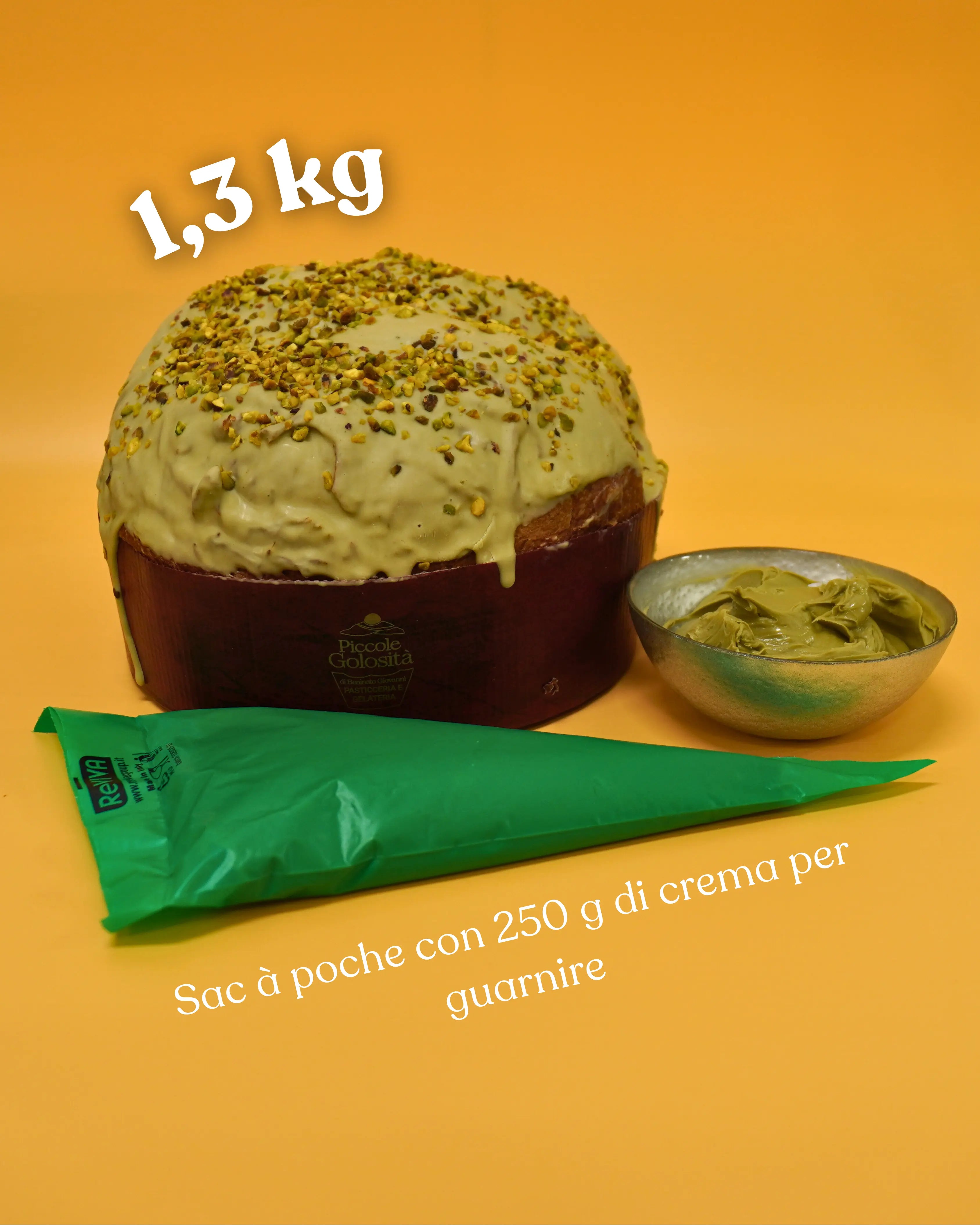 Panettone Artigianale - 1,3 kg con sac à poche e scatola premium